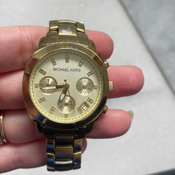 Michael Kors Gold & Diamond Watch - Picture 2 of 8
